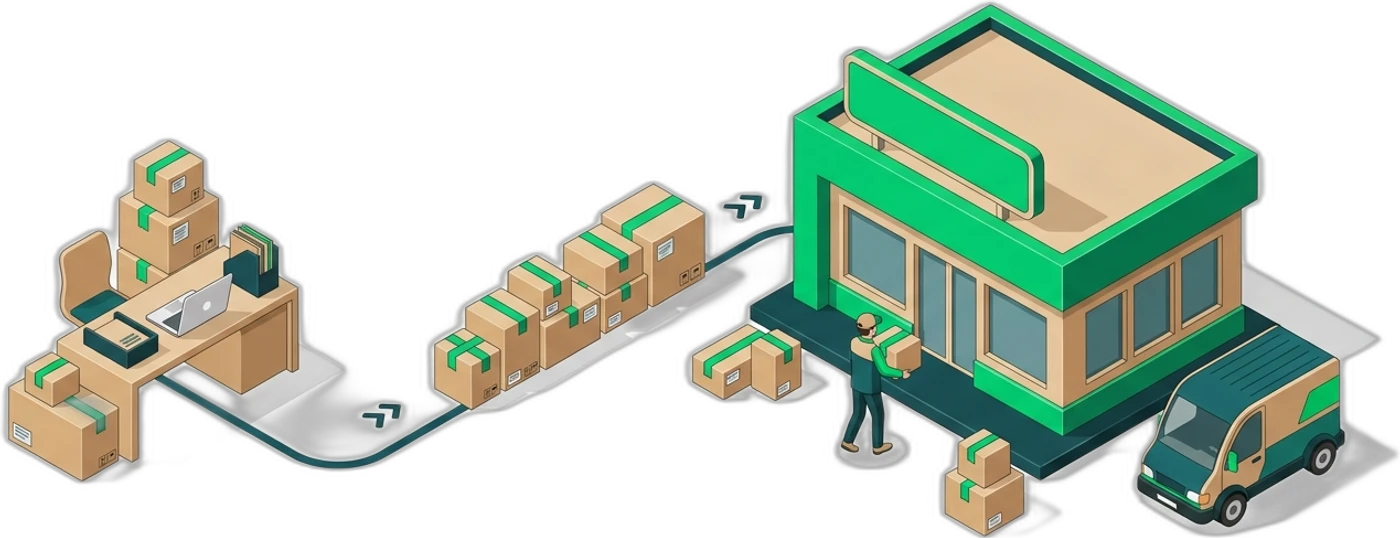 E-commerce — схема работы с доставкой СДЭК